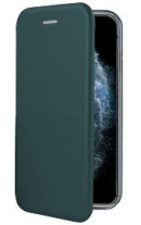 Луксозен кожен калъф тефтер ултра тънък Wallet FLEXI и стойка за Apple iPhone 11 Pro Max 6.5 маслено зелен / midnight green